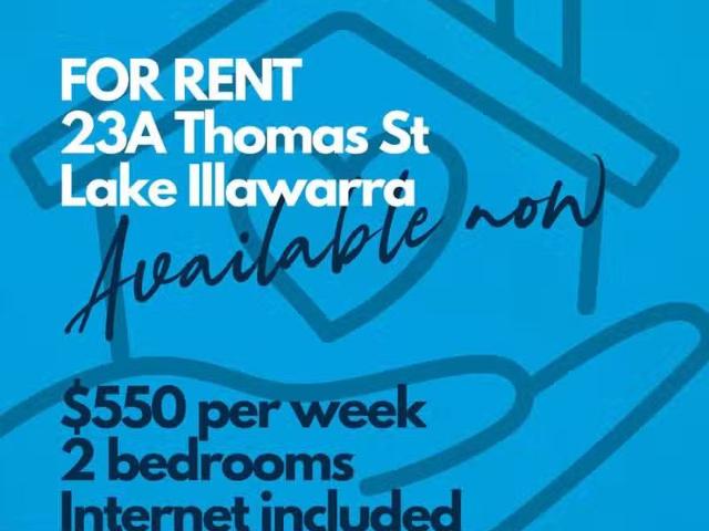 For Rent! 2 BR 23A Thomas Street, Lake Illawarra, NSW 2528 U.