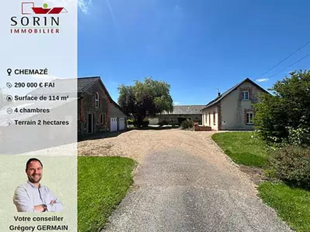 Chemazé 53200 Achat / Vente maison 7 pièces t7 au dernier étage