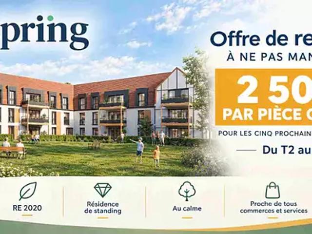 Chéreng 59152 Achat / Vente appartement neuf 3 pièces t3 balcon