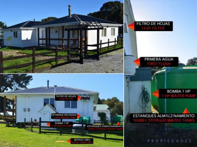 Chiloé llave en mano, 2,28 ha, casas, taller y acceso muell | 6 dormitorios por 6100.00 en Ancud