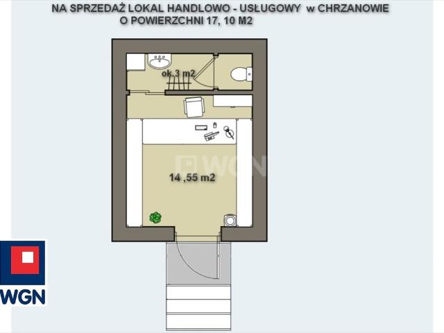 Do sprzedania atrakcyjny lokal usługowy 17,28 m² w centrum Chrzanowa