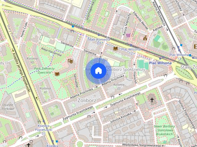 Ciche studio obok Placu Wilsona