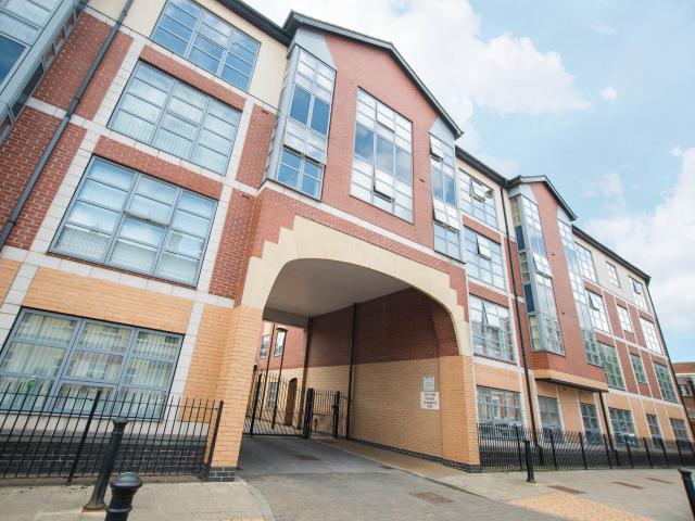 City centre apartment with private parking and open plan living room and kitchen