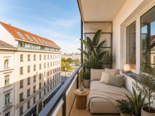 CITY LIVING NEU DEFINIERT | 89 m² Design Apartment mit 17 m² Loggien & 360° Dachterrasse