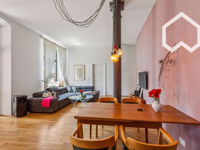 Cityloft apartment in the center of Leipzig / Parking and gated community / Garden