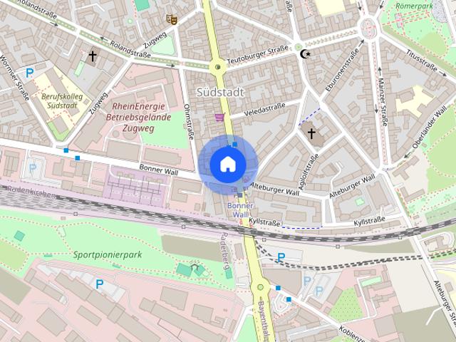 Citywohnung: Modern möbliert mit französischem Ballkon in der Südstadt