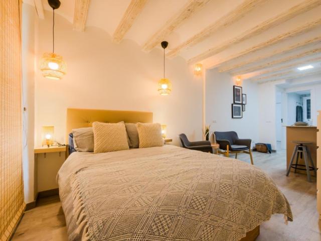 Comfortable and modern studio with balcony in central Barcelona