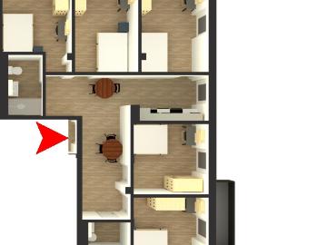 Comfortable single bedroom near BHT