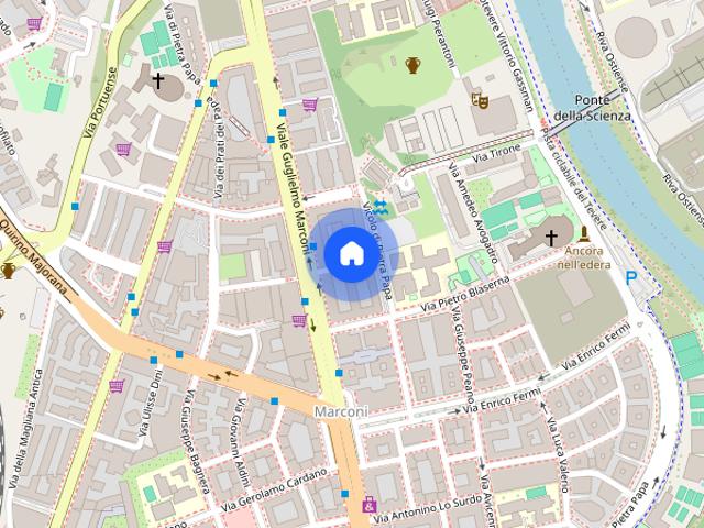 Comfy studio near the Trastevere train station