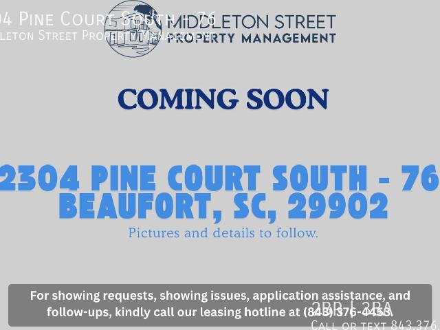 COMING SOON 2304 Pine Court South #76
