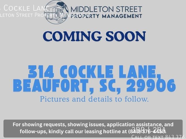 COMING SOON 314 Cockle Lane
