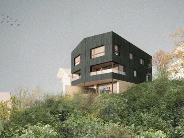 Baustart Fixiert: Modernes Architekten Doppelhaus