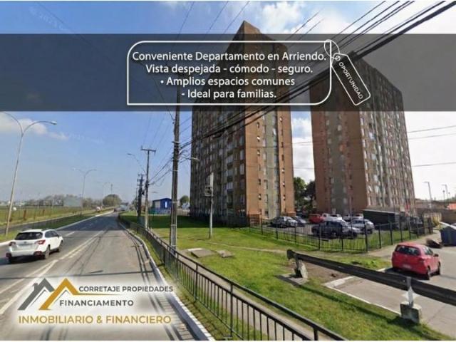 Cómodo y amplio departamento Sector Club Hípico, Condominio Equipado., Talcahuano, Departamentos en Arriendo