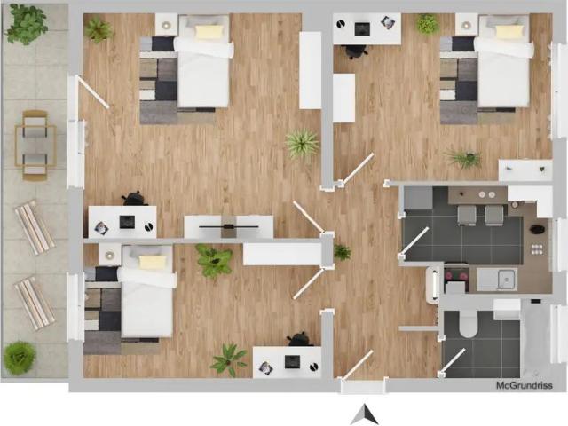 Completely refurbished & furnished with large balcony perfect for shared flats