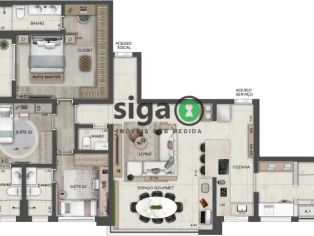 Comprar apartamento no Brooklin: Ledge Brooklin 122m² 3 Suítes Vantagens e Oportunidades