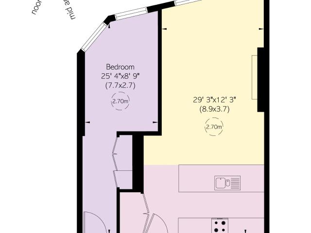 Contemporary Kensington flat to rent with south facing balcony