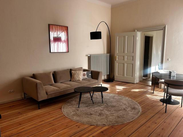 Contemporary Living at Villa Moritz – Elegant Historic Apartment with Balcony, Potsdam Amsterdam Apartments for Rent