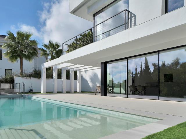 contemporary luxury villa in el herrojo alto, bena.