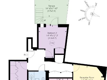 Contemporary two bedroom apartment with private terrace in Mayfair