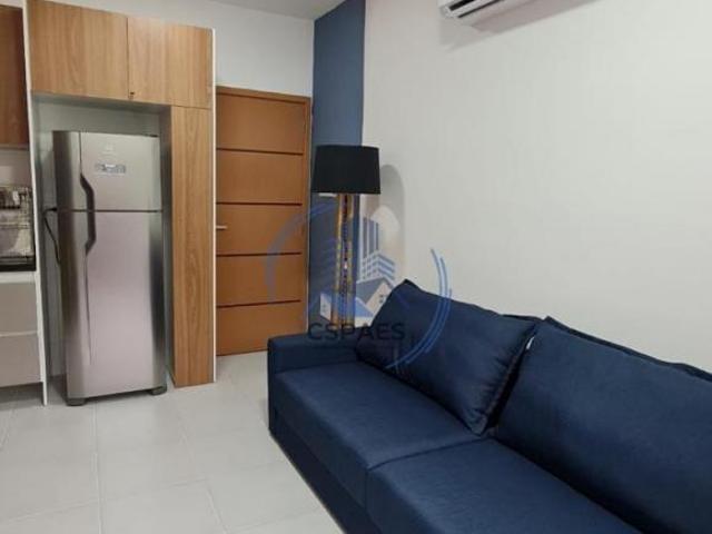 CSPVD346 Cond. Flamboyant Mirim, apartamento mobiliado, varanda com churrasqueira, 450m. Praia