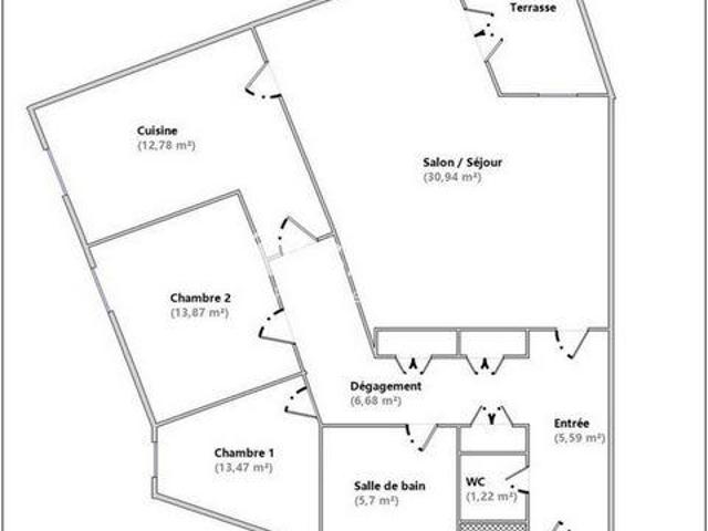 Condo 2 chambres, Saint Lorraine 57500 DLS105138861