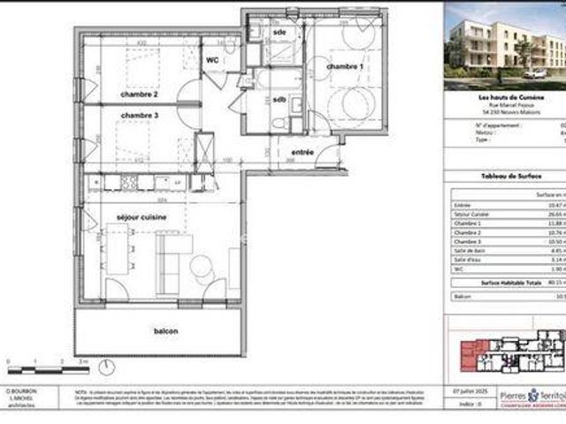 Condo 3 chambres, Neuves Lorraine 54230 DS100852803
