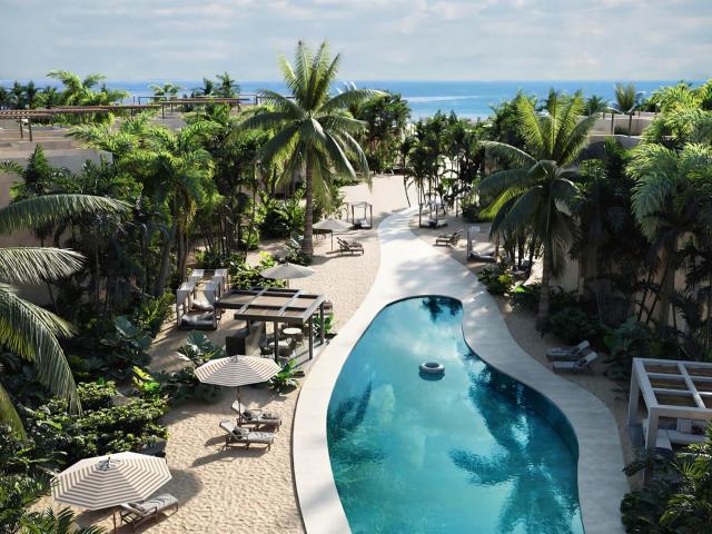 Condominio con acceso al mar y club de playa, areas verdes y amenidades, pre construccion en venta Chicxulub Yucatan