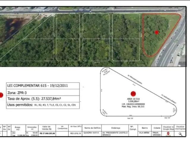 Terreno / Lote para Venda em Praia Grande/SP Vila Mirim