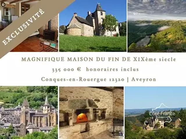 Conques en Rouergue 12320 Achat / Vente maison 6 pièces t6