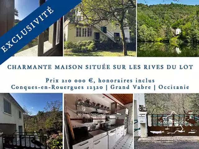Conques en Rouergue 12320 Achat / Vente maison 6 pièces t6 jardin terrasse