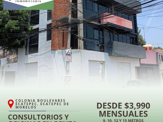 Consultorios/Oficina Nuevos en Renta en Ecatepec