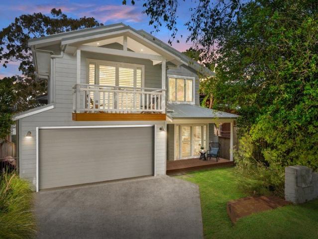 Coastal style family entertainer in lifestyle location