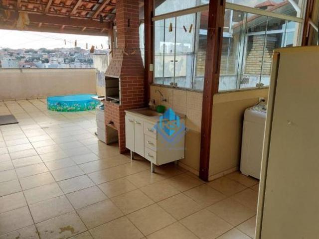 Cobertura com 2 Vagas, Área Gourmet, à venda, 102 m² por R$ 360.000 Vila Tibiriçá Santo André/SP