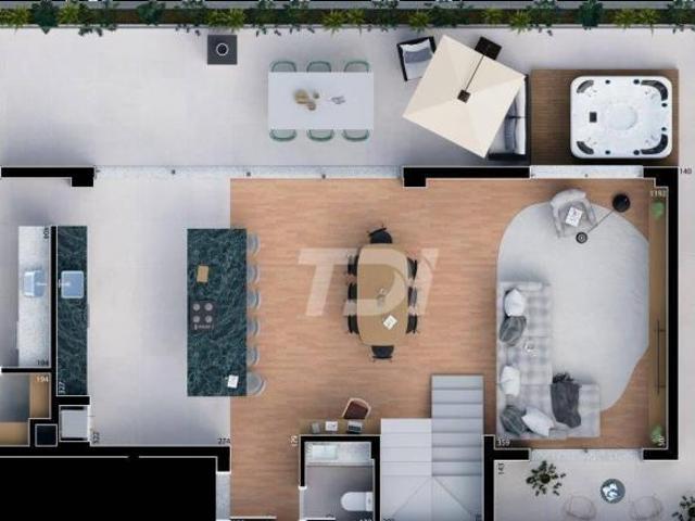 Cobertura com 3 dormitórios à venda, 255 m² por R$ 3.517.006,00 Água Verde Curitiba/PR