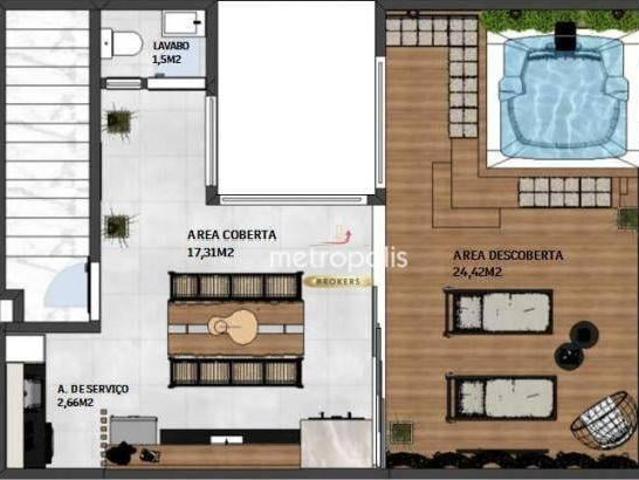 Cobertura à venda, 104 m² por R$ 461.000,00 Jardim Progresso Santo André/SP
