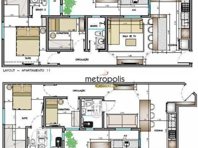 Cobertura à venda, 119 m² por R$ 581.000,00 Jardim Pilar Santo André/SP