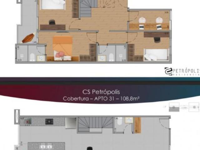 Cobertura a venda com 109 m² localizado no Bairro Nova Petrópolis em São Bernardo do Campo/SP