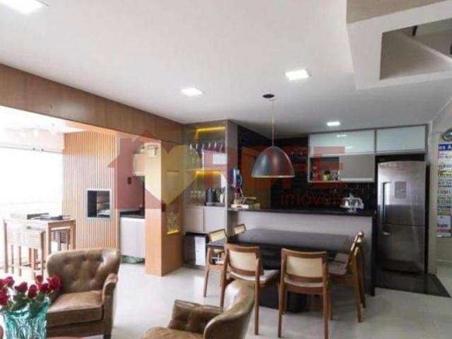 Cobertura a venda de 136m² com 2 dormitórios sendo 2suites, 2 vagas