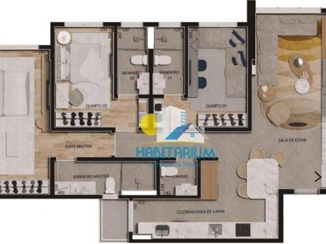 Cobertura no Ahú, 3 suítes, 3 vagas entrega em 2027