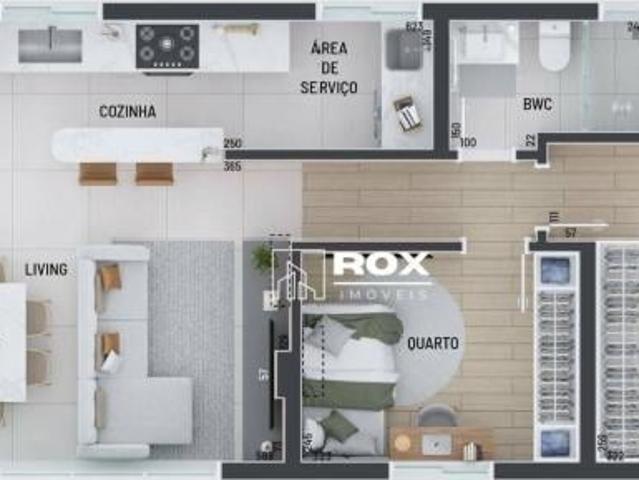 Cobertura na planta com 2 quartos, sendo 1 suíte à venda, 147 m² por R$ 1.373.640 Portão, Curitiba