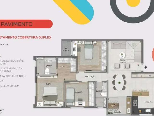 Cobertura para Venda em Belo Horizonte/MG Buritis 3 Quartos
