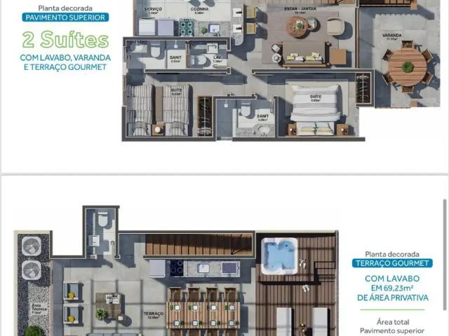 Cobertura para Venda em Camaçari/BA Itacimirim 2 Quartos