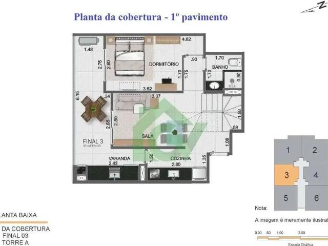 Cobertura para Venda em Caraguatatuba/SP Indaiá 2 Quartos