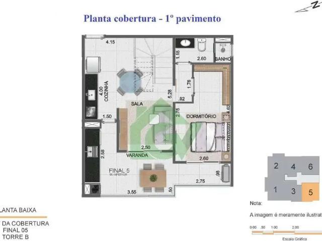 Cobertura para Venda em Caraguatatuba/SP Indaiá 2 Quartos