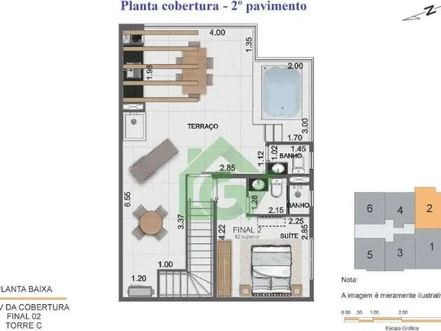 Cobertura para Venda em Caraguatatuba/SP Indaiá 3 Quartos