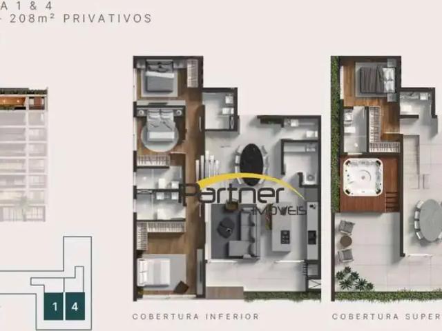 Cobertura para Venda em Curitiba/PR Ahú 4 Quartos