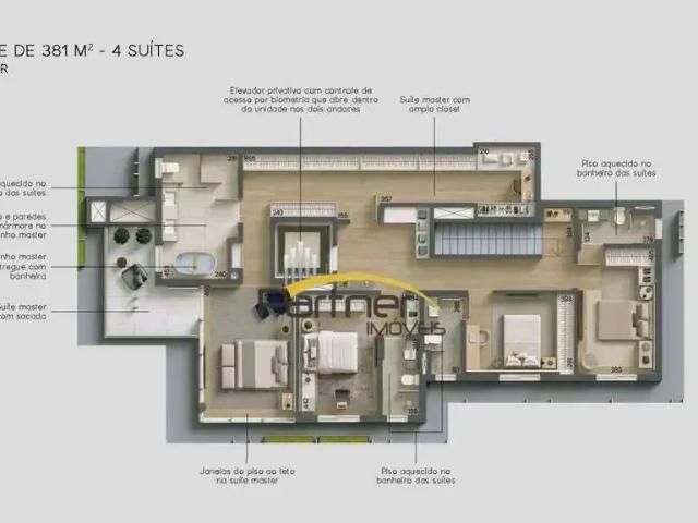 Cobertura para Venda em Curitiba/PR Batel 4 Quartos