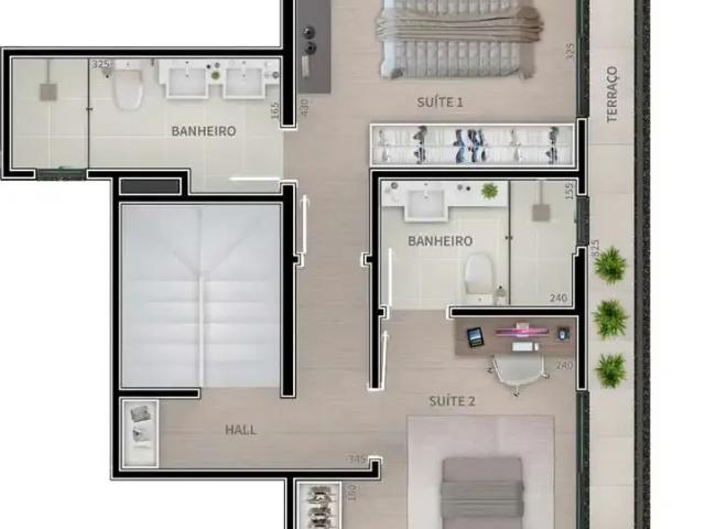 Cobertura para Venda em Curitiba/PR Jardim Botânico 2 Quartos