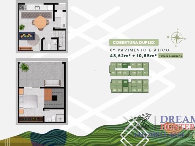 Cobertura para Venda em Curitiba/PR São Francisco 1 Quartos