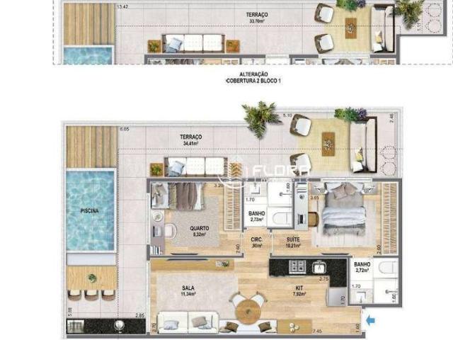 Cobertura para Venda em Niterói/RJ Camboinhas 2 Quartos